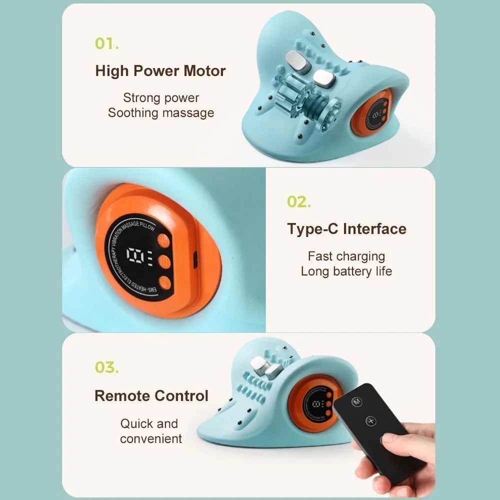 Electric Neck Cervical Traction Massage + EMS