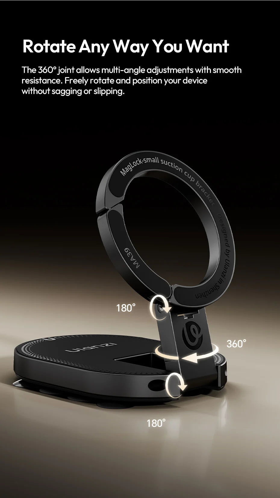 Ulanzi Phone Holder with MagLock and Suction Cup