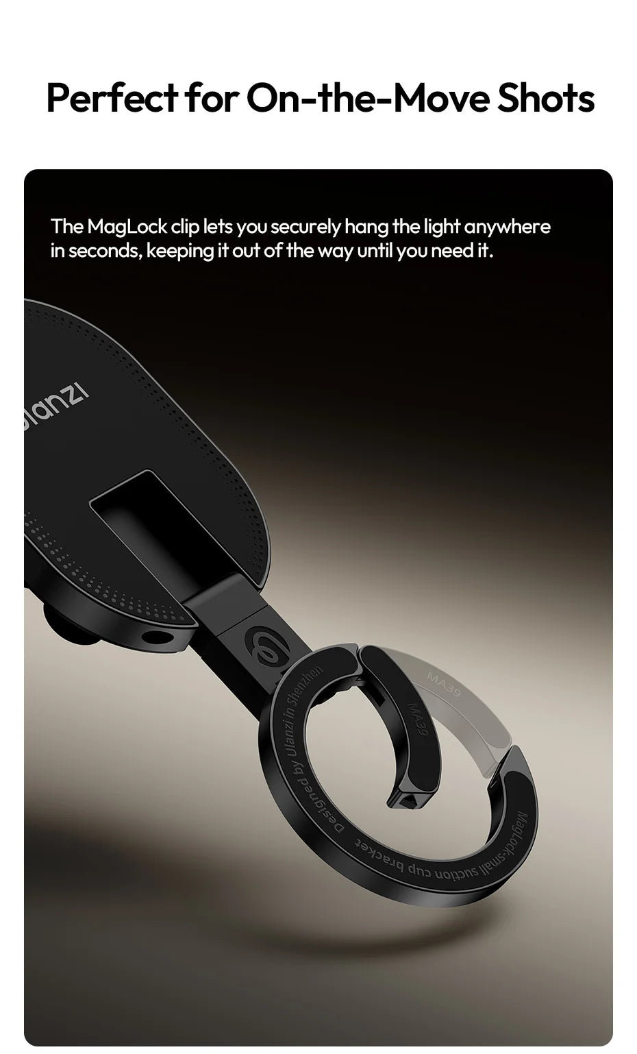 Ulanzi Phone Holder with MagLock and Suction Cup