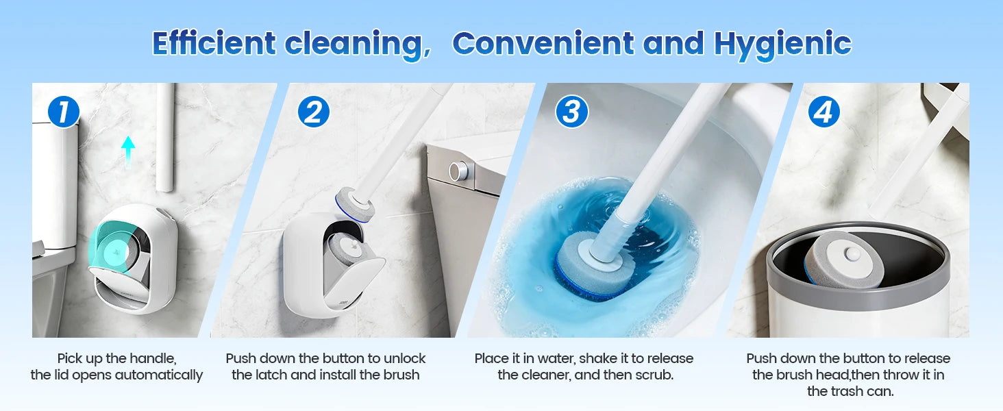 Disposable Toilet Brush Wall Mounted